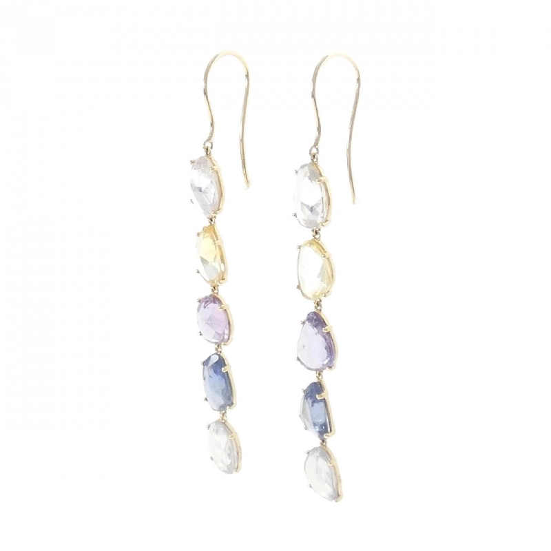 K18YG Sapphire Bông tai 14.64CT - Hàng hiệu Chính hãng 877299