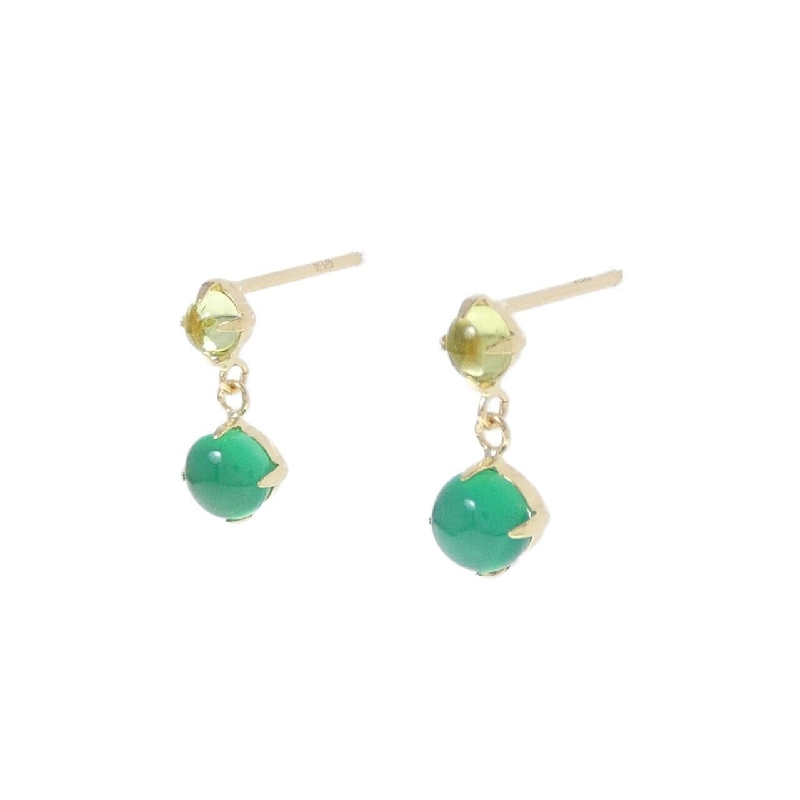 K18YG Đá Chalcedony Bông Tai - Hàng hiệu Chính hãng 870536