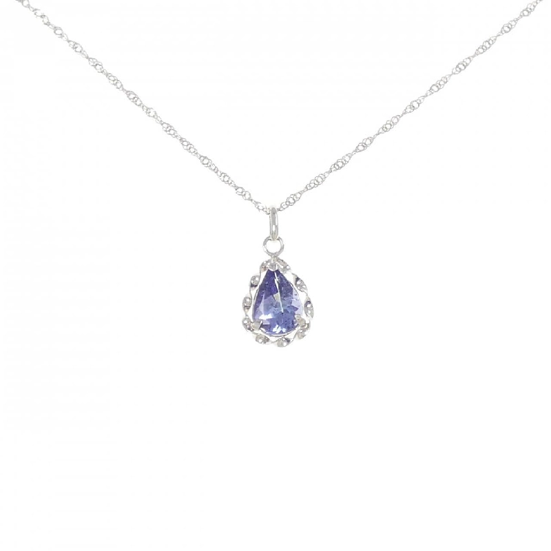 K18WG Đá Tanzanite Dây Chuyền - Hàng hiệu Chính hãng 860469