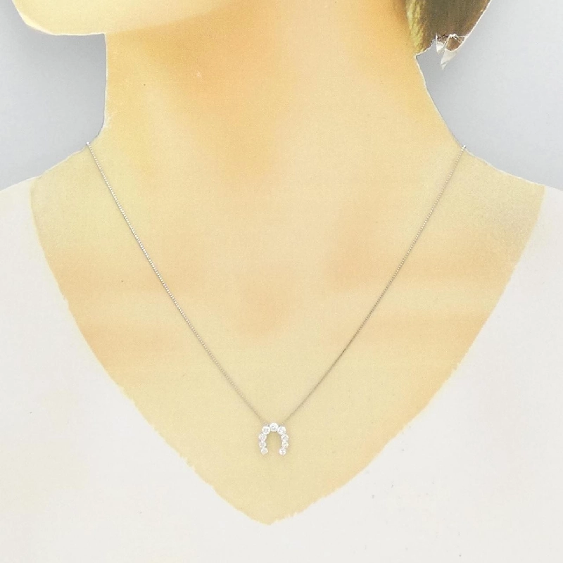 K18WG Mặt dây chuyền hình móng ngựa kim cương 0.40CT - Hàng hiệu Chính hãng 868159