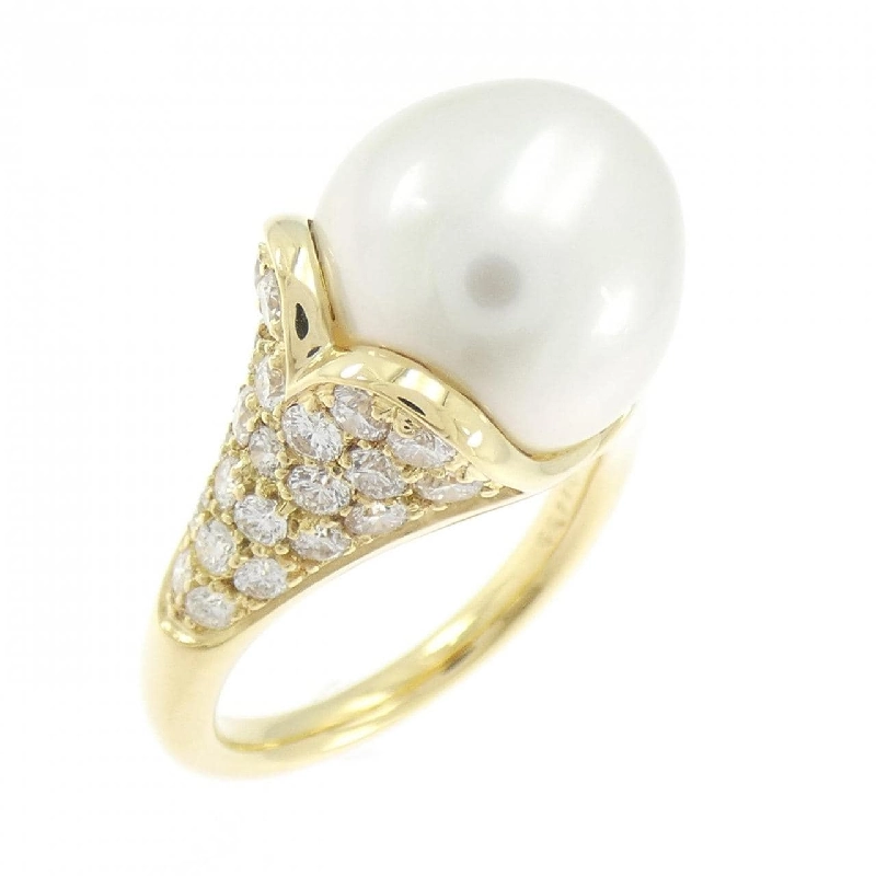 Nhẫn ngọc trai trắng K18YG - Hàng hiệu Authentic 854141