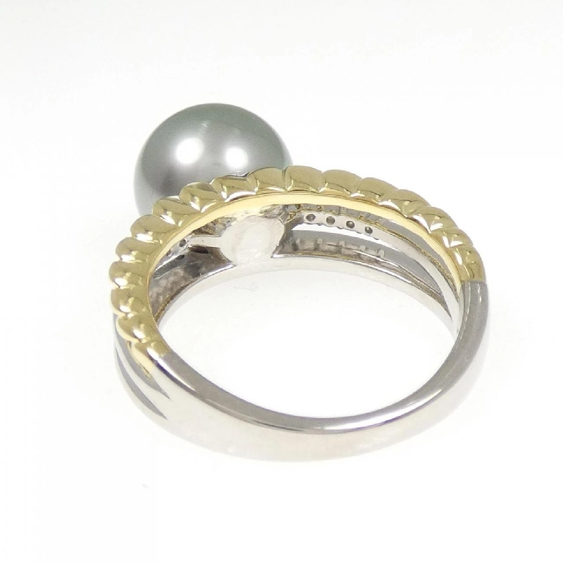 Nhẫn ngọc trai đen PT900/K18YG 10.0mm - Hàng hiệu Authentic 855453