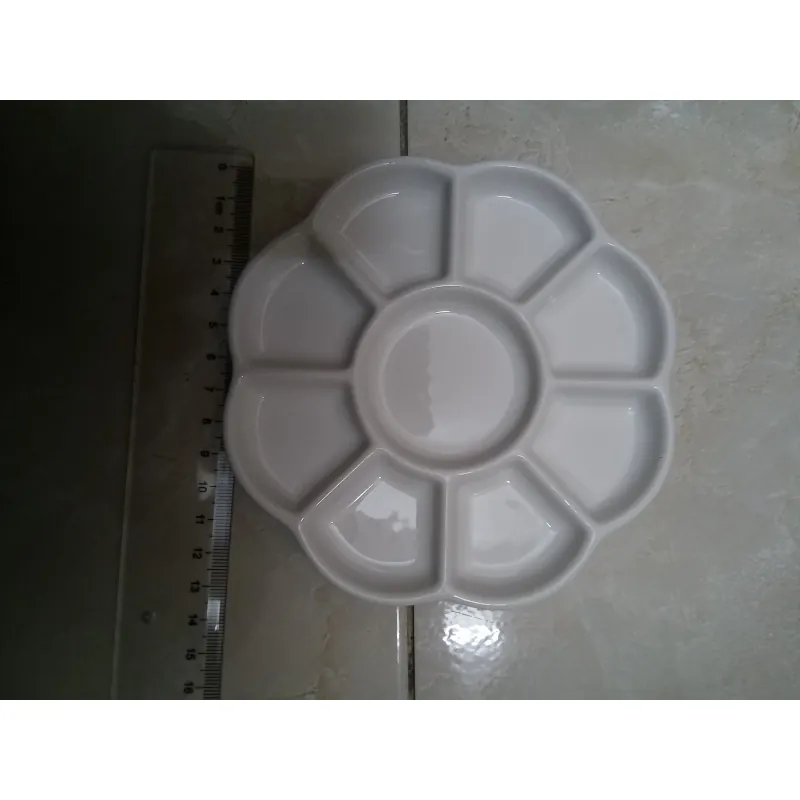 Khay, palette pha màu bằng sứ hình hoa 9 ô 795631