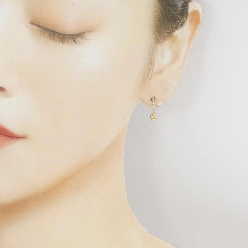 K18YG Bông tai hình trái tim - Hàng hiệu Chính hãng 866456