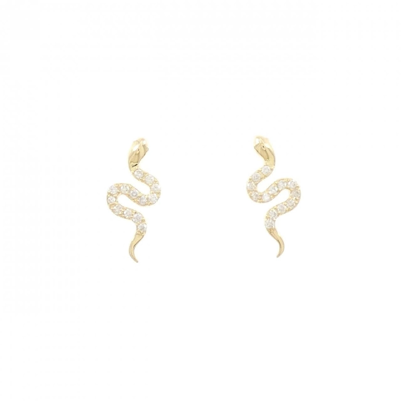 K18YG Bông tai rắn kim cương 0.12CT - Hàng hiệu Chính hãng 867778