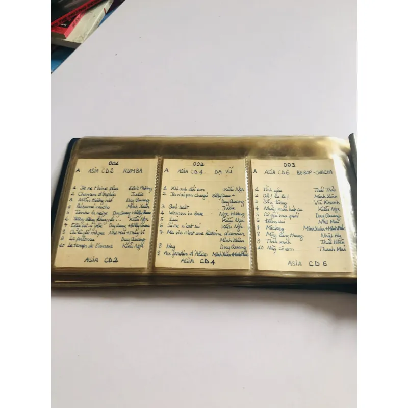 SỔ MỤC LỤC CD XƯA GHI TAY 795510