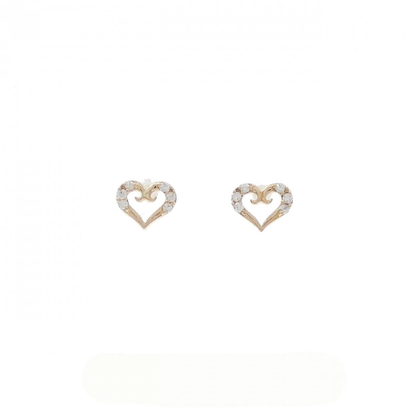 K10PG Bông tai hình trái tim kim cương 0.06CT - Hàng hiệu Chính hãng 867631