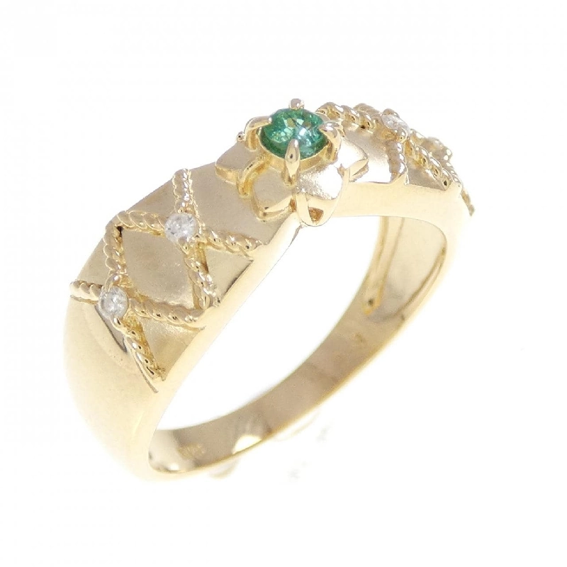 K18YG Nhẫn Ngọc Lục Bảo - Hàng hiệu Chính hãng 852135