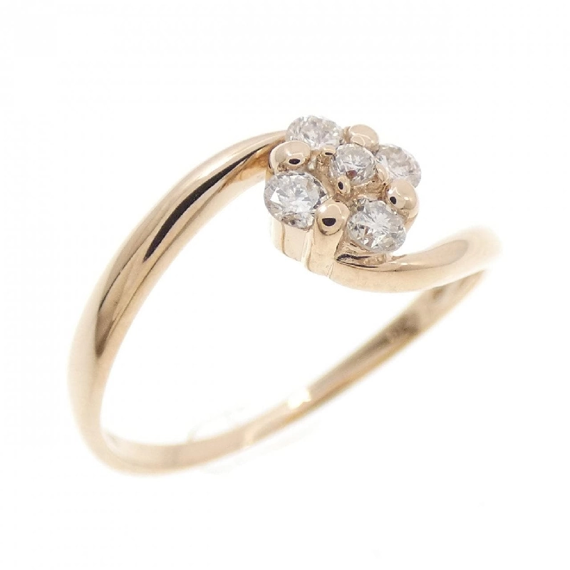 Nhẫn kim cương K18PG hoa 0.17CT 667773