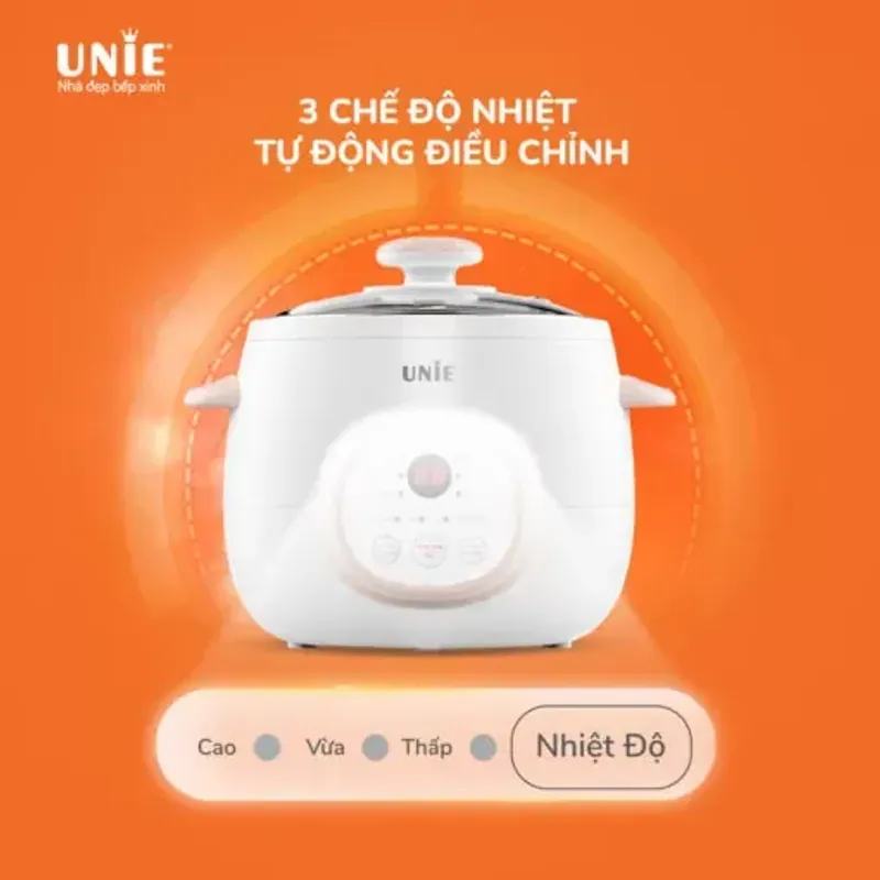 Nồi nấu chậm UNIE USC10W 1L chính hãng, lòng Ceramic, 6 chức năng đa dạng tiện lợi 588867