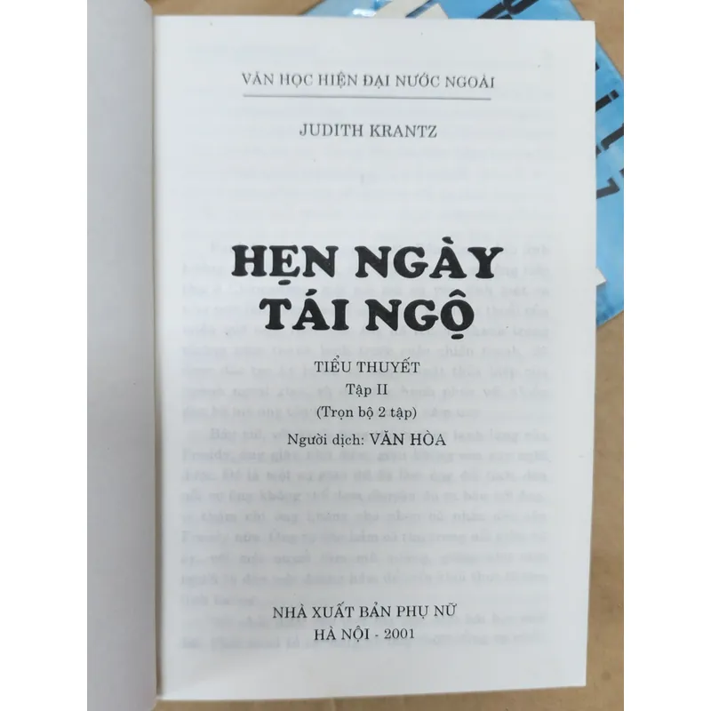 Tiểu thuyết HẸN NGÀY TÁI NGỘ của Judith Krantz 703519