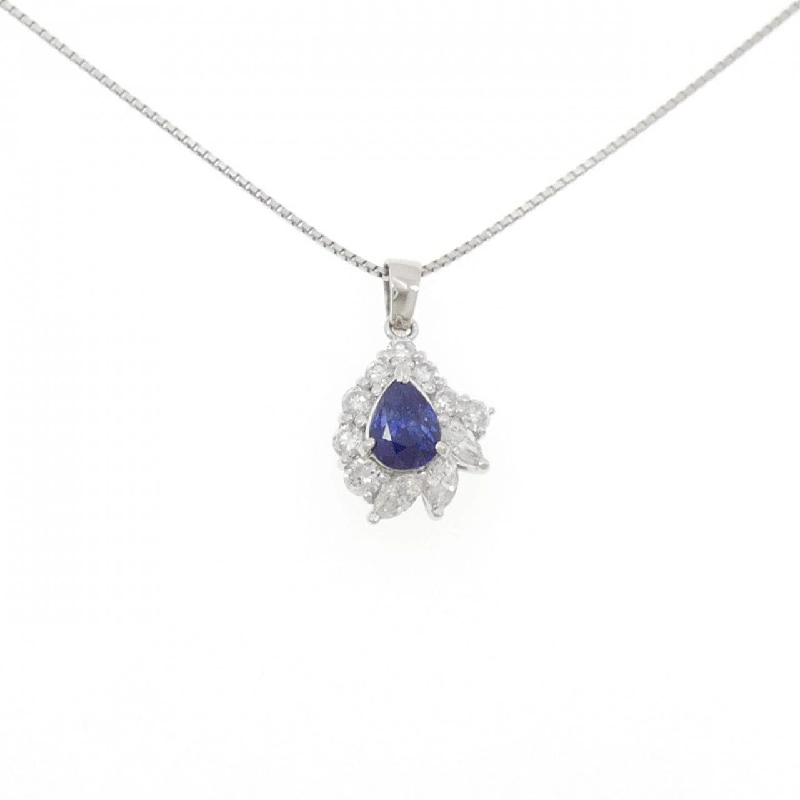Dây chuyền Sapphire PT900/PT850 0.95CT - Hàng hiệu Chính hãng 858805