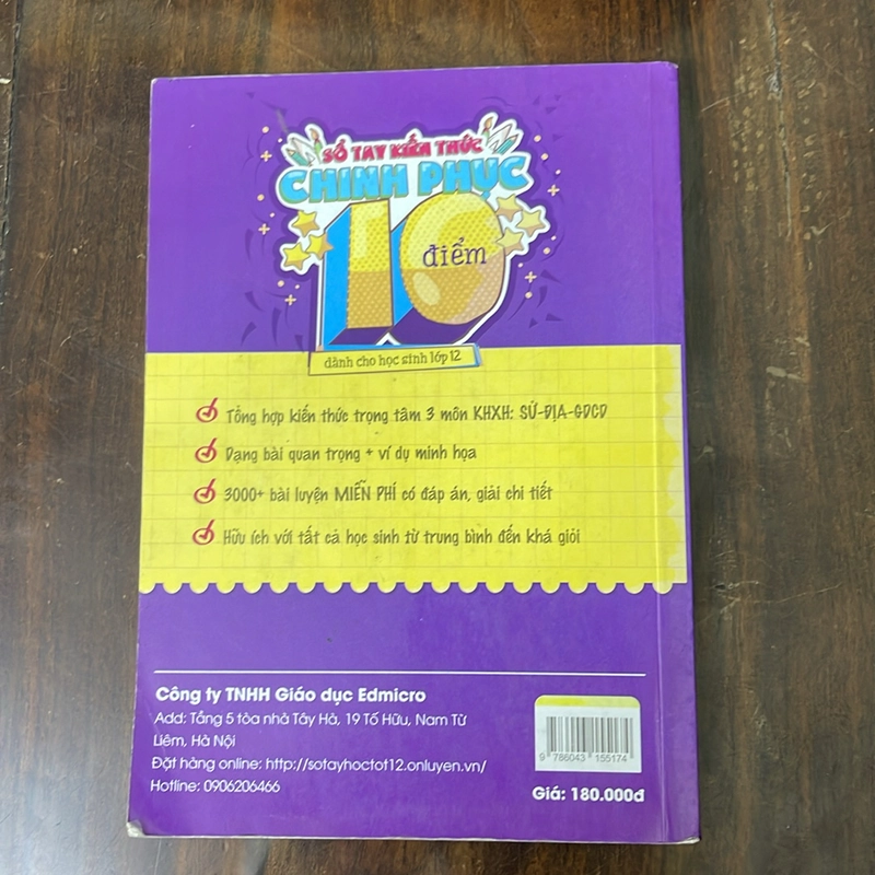 Sổ tay kiến thức chinh phục 10 điểm (Dành cho học sinh lớp 12) 534049