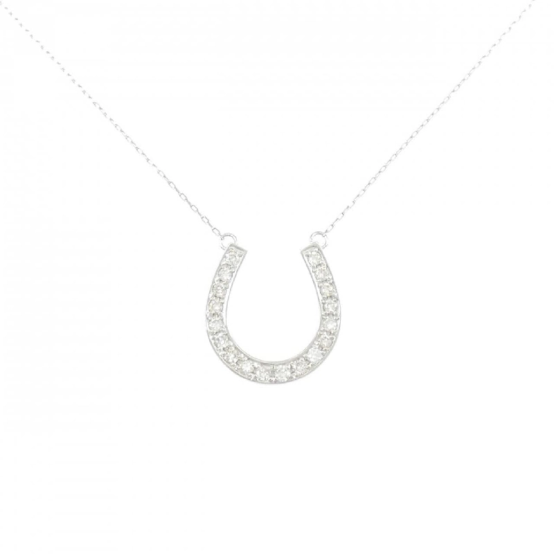 Dây chuyền kim cương hình móng ngựa PT950/PT850 0.20CT - Hàng hiệu Authentic 858546