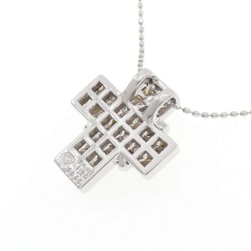 K18WG Dây chuyền kim cương chéo 1.20CT - Hàng hiệu Chính hãng 856424