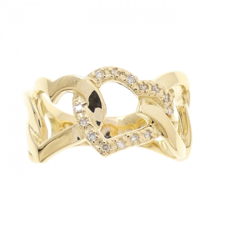 Nhẫn kim cương hình trái tim K18YG 668945