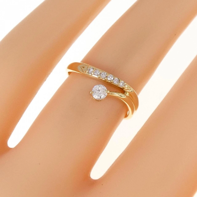 Nhẫn kim cương K18YG 0.15CT 671771