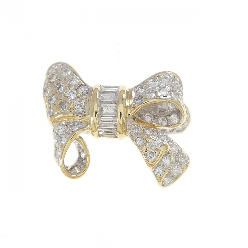 Nhẫn kim cương hình ruy băng K18YG/K18WG 0.75CT - Hàng hiệu Chính hãng 851437