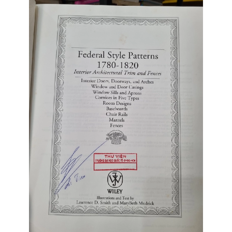 Federal Style Patterns 1780-1820 : Illustrations and Text by MaryBeth Mudrick & Lawrence D. Smith 448851