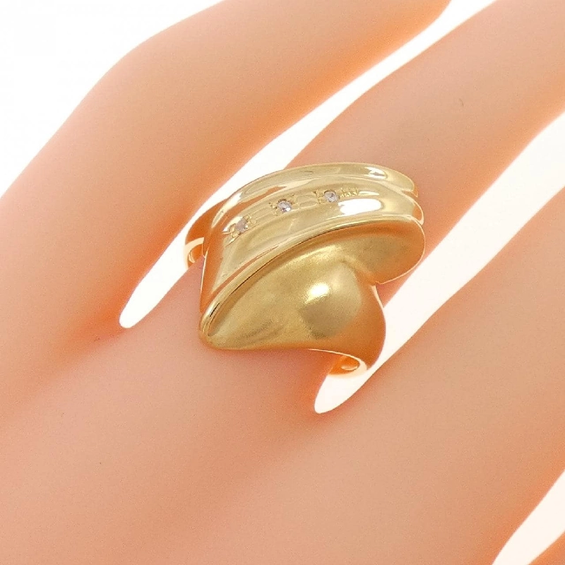 Nhẫn kim cương K18YG 0.02CT 668178