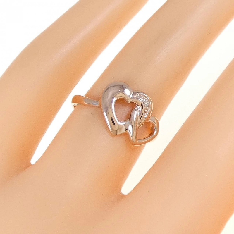 Nhẫn kim cương K10PG hình trái tim 0.005CT 669905