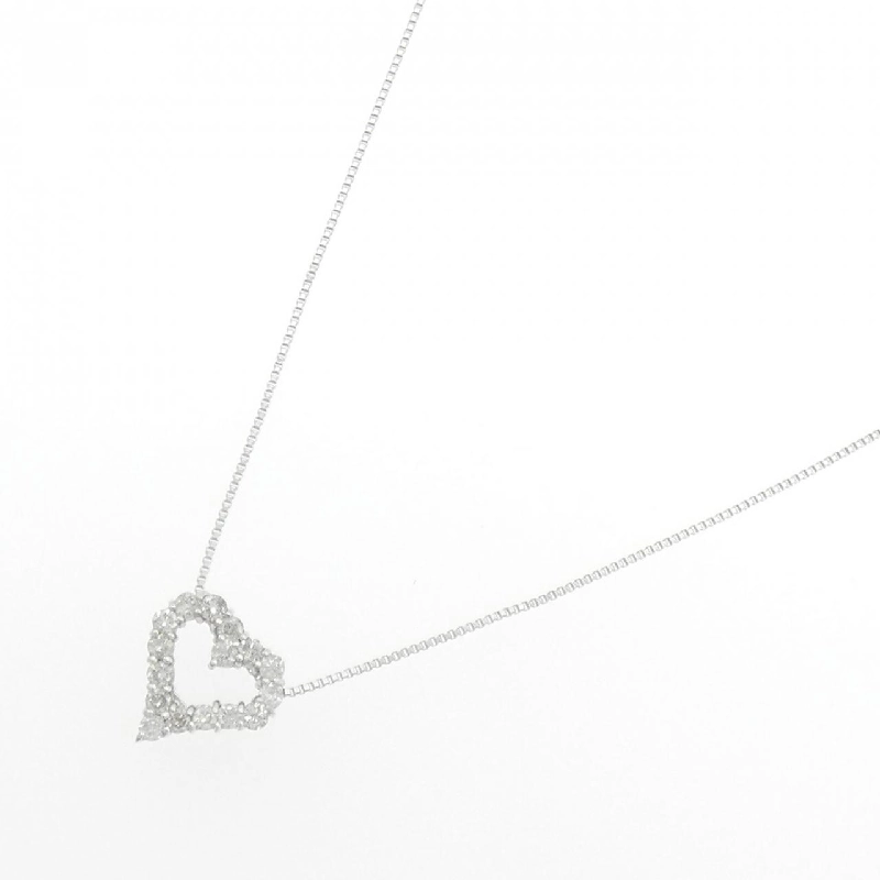 K18WG Dây chuyền kim cương hình trái tim 0.30CT - Hàng hiệu Chính hãng 860291