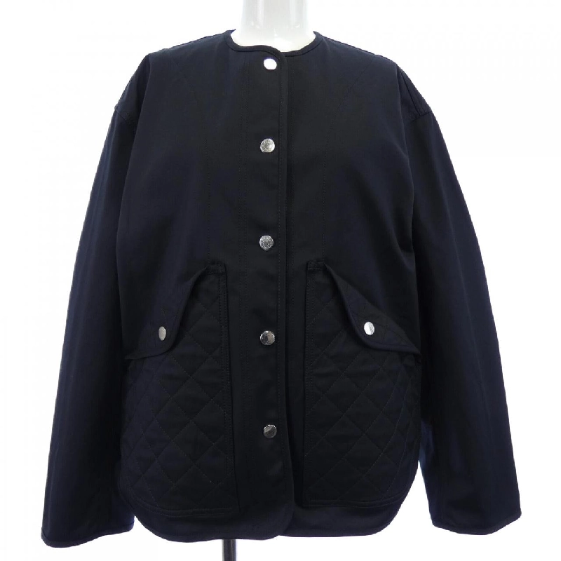 Áo khoác HERMES với chi tiết cưỡi ngựa 5E0163DQ áo khoác không cổ 632952