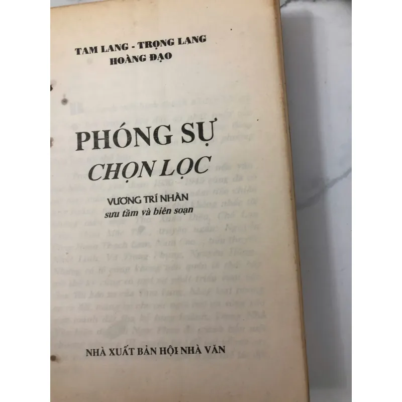 Phóng sự chọn lọc trước năm 1945 - Tam Lang, Trọng Lang, Hoàng Đạo 762786