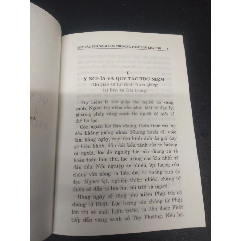 Quy tắc trợ niệm lâm chung và pháp ngữ khai thị Lý Bỉnh Nam 2006 mới 80% bẩn bìa HCM0106 tôn giáo 150499