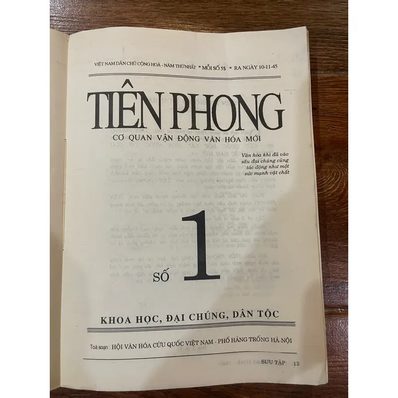 Sưu tập trọn bộ Tiên Phong 1945-1946 Tạp Chí của Hội Văn Hoá Cứu Quốc Việt Nam (k3) 558839