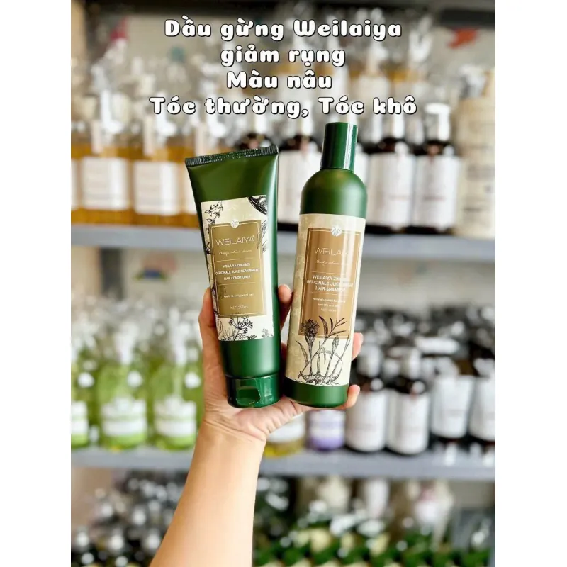 Cặp dầu gội gừng Wailaiya trắng + nâu  787542