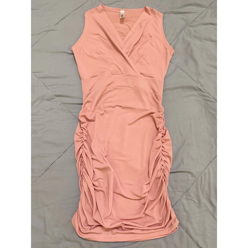 Đầm thun body, cổ nhún rút dây 2 bên siêu xinh size S-M 463377