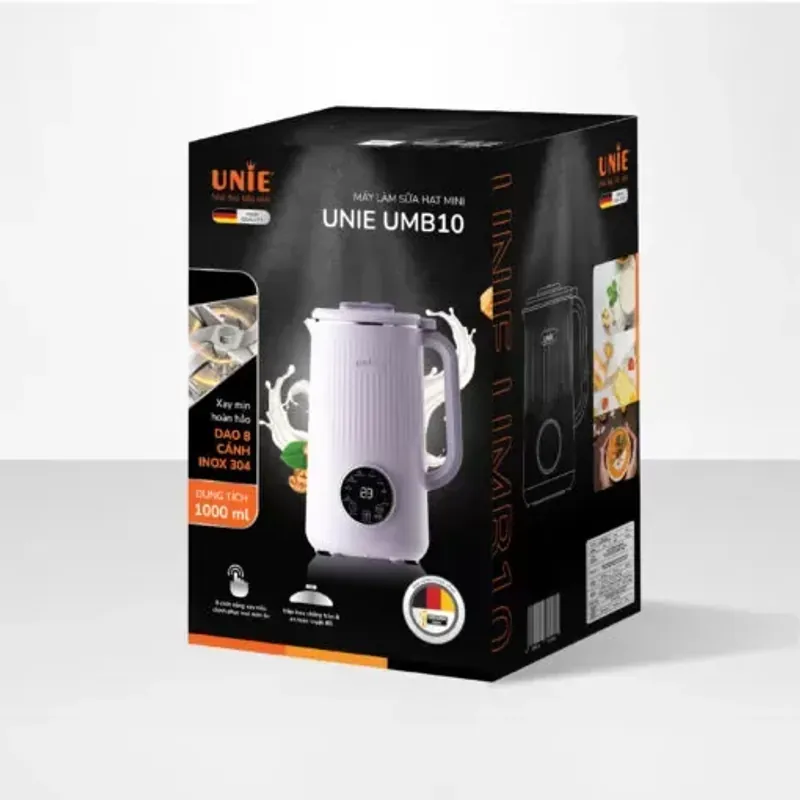 Máy làm sữa hạt UNIE UMB10 dung tích 1L, 8 chức năng xay nấu 574423