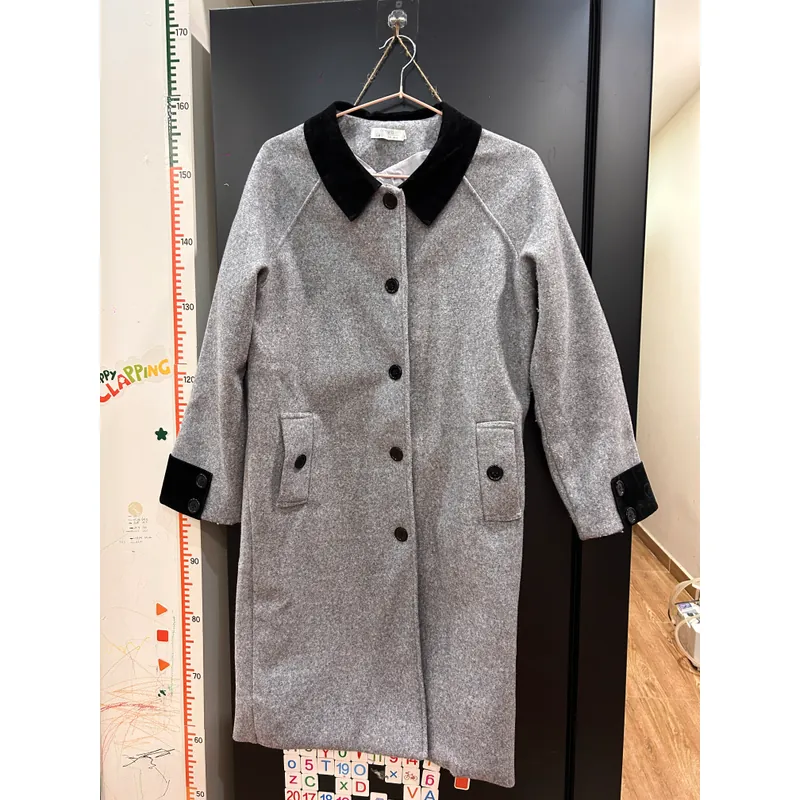 Áo dạ dáng dài màu xám  697143