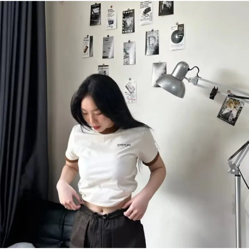 ÁO THUN BABY TEE PHỐI MÀU VIỀN ĐEN SIZE L  792386