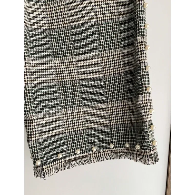 MỚI 99%***IVY MODA* QUẦN CULOTTE ỐNG RỘNG NGỌC TRAI KẺ CARO* SIZE M* TẶNG QUÀ 0Đ FREESHIP 588662