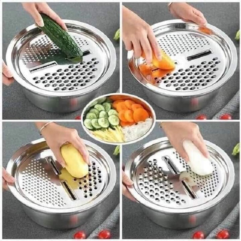 ‼️‼️BỘ RỔ NẠO INOX 3 in 1
 49442