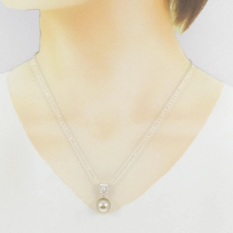 K18WG/750WG Ngọc trai đen dây chuyền 11.2mm - Hàng hiệu Chính hãng 856739