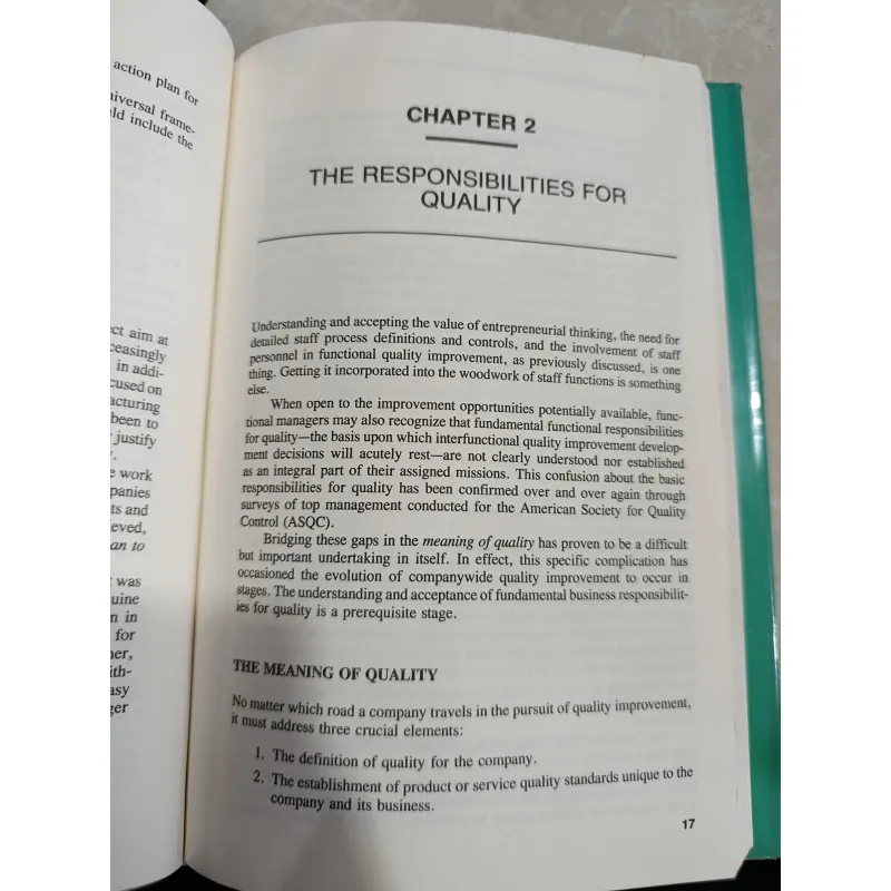 MANAGEMENT OF QUALITY - QUẢN LÝ THỰC TẾ 562772