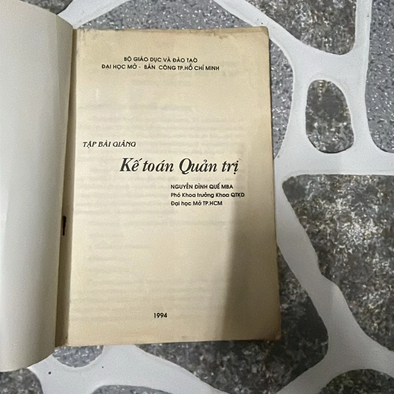 [kinh tế] Kế toán quản trị 1994 - MBA Nguyễn Đình Quế - xb 1994 253561