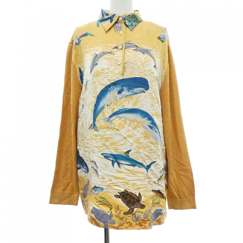 HERMES LAVIE PRECIEVSE DE LA MEDITERRANEE Polo Shirt - Hàng hiệu Authentic 824546