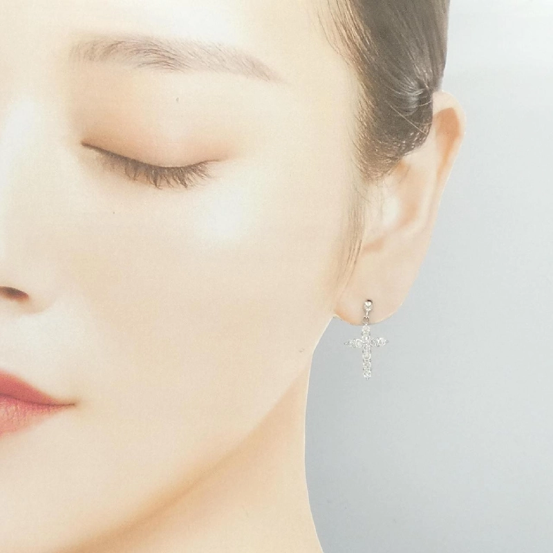 Bông tai kim cương PT900 hình chữ thập 1.0CT - Hàng hiệu Chính hãng 867047