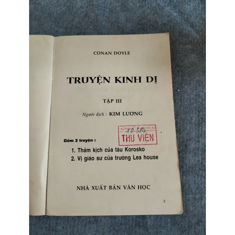TRUYỆN KINH DỊ TẬP 3 - CONAN DOYLE 574664