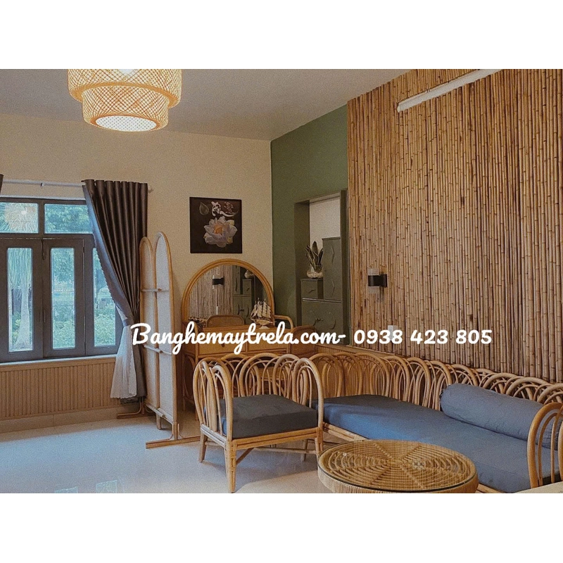 Bàn ghế mây tre phòng khách 470236