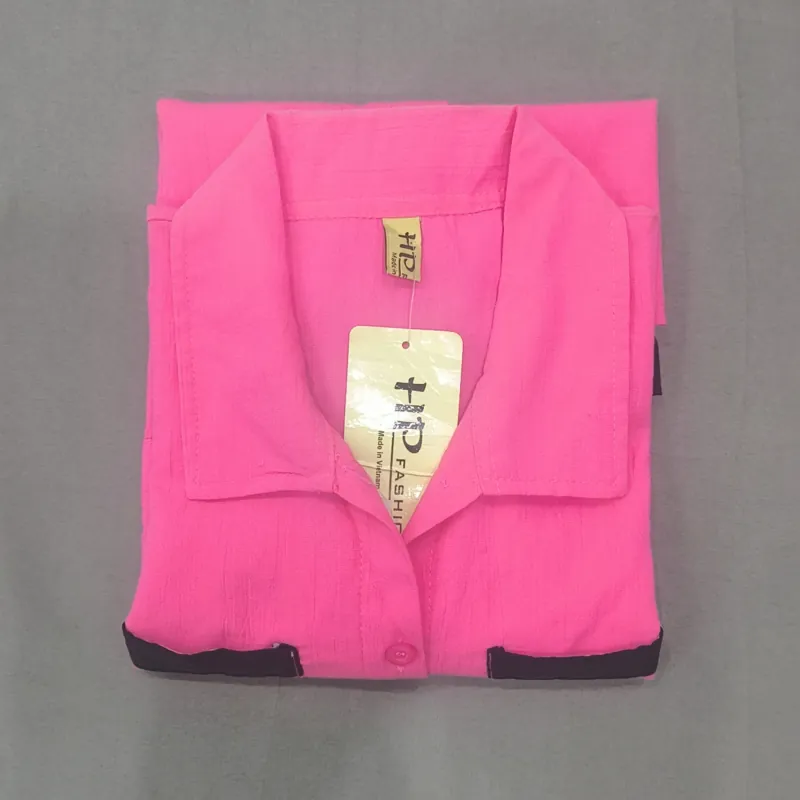 NEW - Sơ mi khoét vai màu hồng 788721