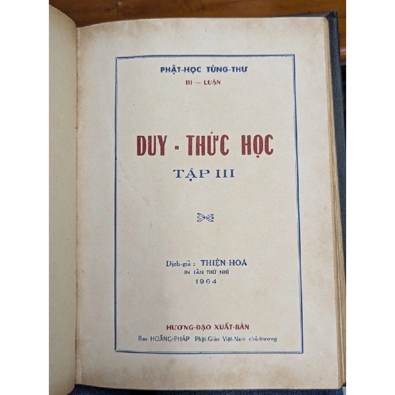 DUY THỨC HỌC - THÍCH THIỆN HOA TRỌN BỘ ĐÓNG BÌA XƯA 272206