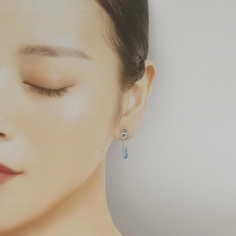 K18WG Blue Topaz Bông Tai - Hàng hiệu Chính hãng 873243