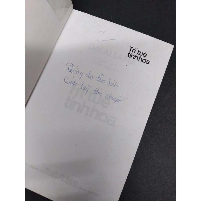 Trí tuệ tinh hoa mới 80% ố có viết trang đầu và cuối 2010 HCM1008 Dalai Lama TÂM LINH - TÔN GIÁO - THIỀN 916655