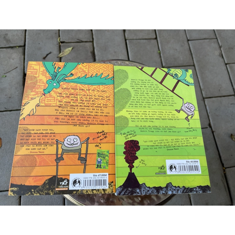 Muncle Trogg 2 cuốn . Muncle Trogg Và Con Lừa Biết Bay . Muncle Trogg cậu khổng lồ tí hon 546565