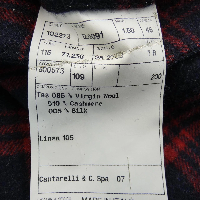 CANTARELLI Jacket - Hàng hiệu Authentic 894918